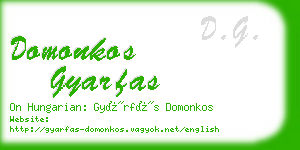 domonkos gyarfas business card